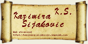 Kazimira Šijaković vizit kartica